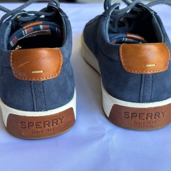 Women's Navy Blue Suede Sperry's - Picture 5 of 7